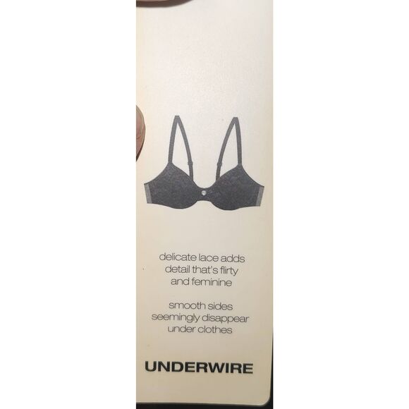 DKNY Bra Signature Lace Demi Bra 451238 Color:DWH 32D NWT - Picture 7 of 10